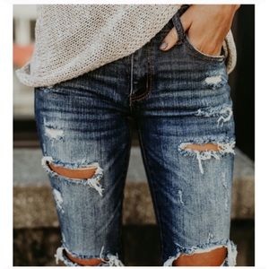 Kancan Jeans Distressed Dark Wash Skinny Poshmark